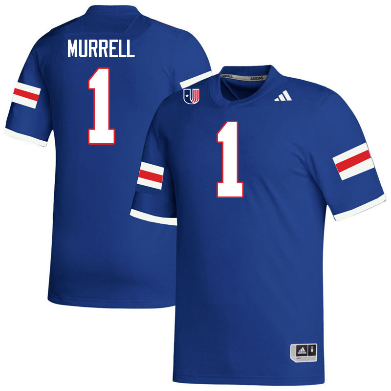 West Georgia Wolves #1 Latrelle Murrell College Football Jerseys,Uniforms-Blue
